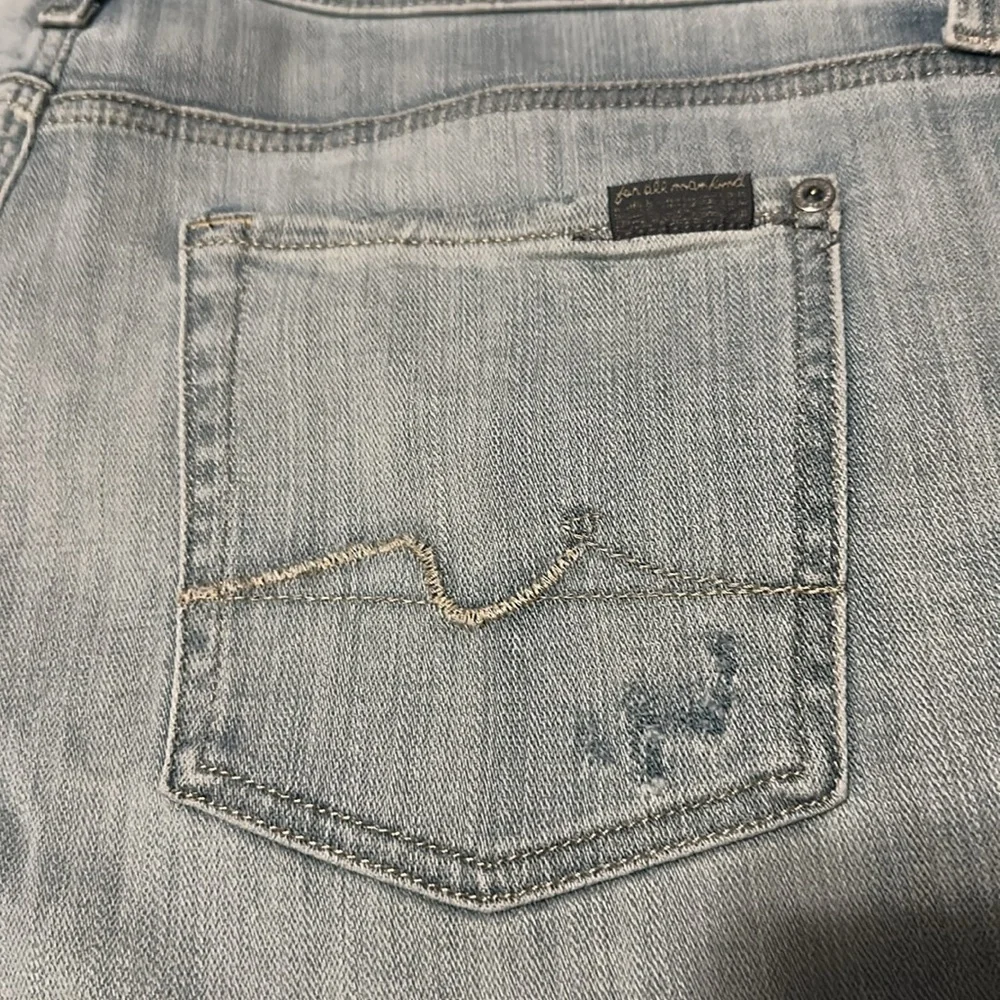 NWT 7 For All Mankind Cuffed Mid Roll Shorts 32 Broken Twill Coco Prive 7FAM - Picture 8 of 11